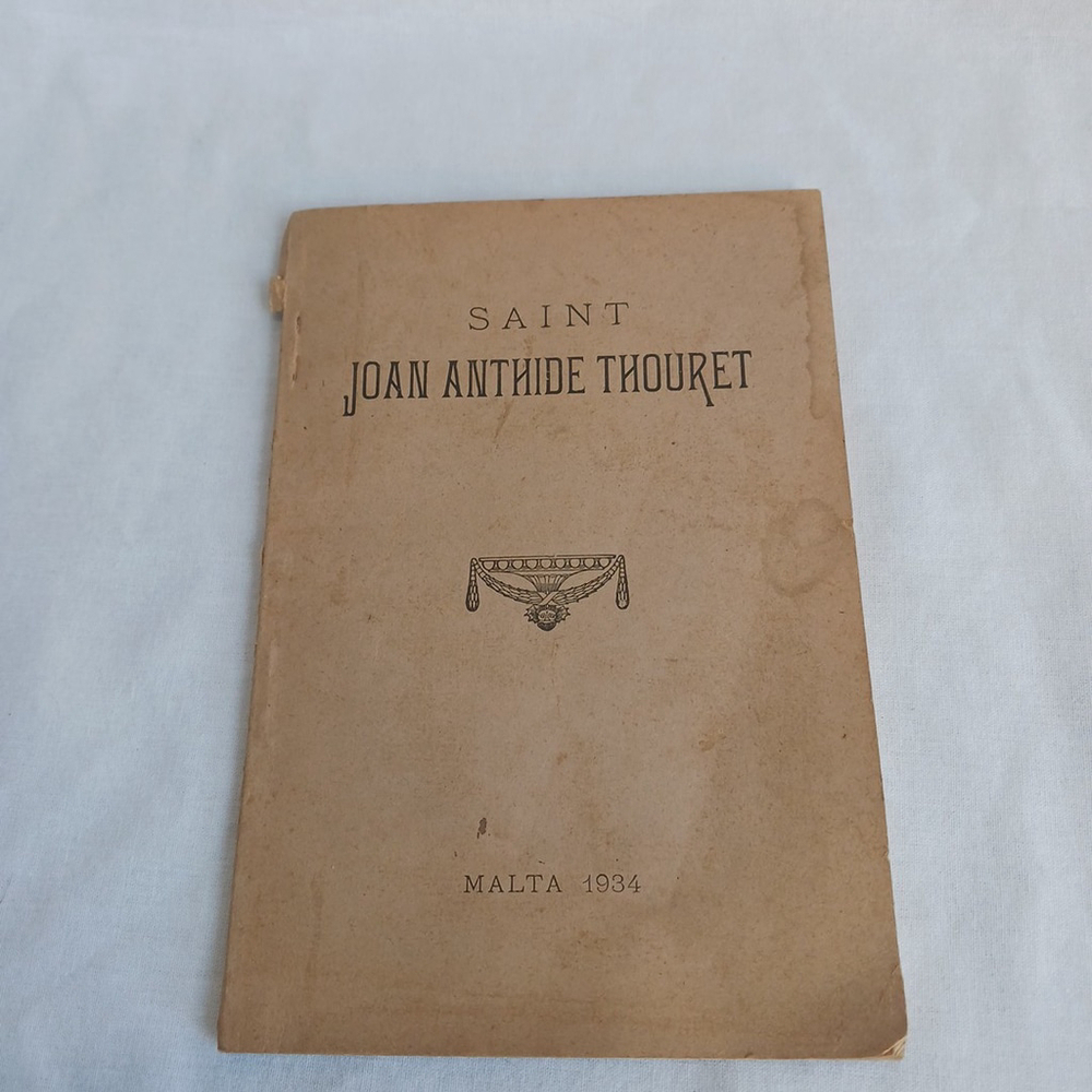Religious Book Joan Anthide Thouret Malta 1934